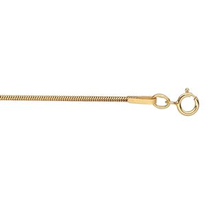 Chain 1pkg1 14Kt gold-filled snake, 1mm / springring clasp, Gossamer&trade; 18 inch