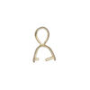 Bail, JBB Findings, ice-pick, brass, 17.5x5mm, 5.5mm grip length. Sold individually. image number 1