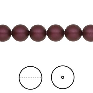 Pearl 50pk elderberry, Crystal Passions&reg; 8mm round 5810