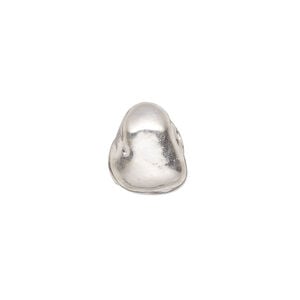 Bead 1pkg1 sterling silver, 14x12mm nugget, electroformed JBB Findings
