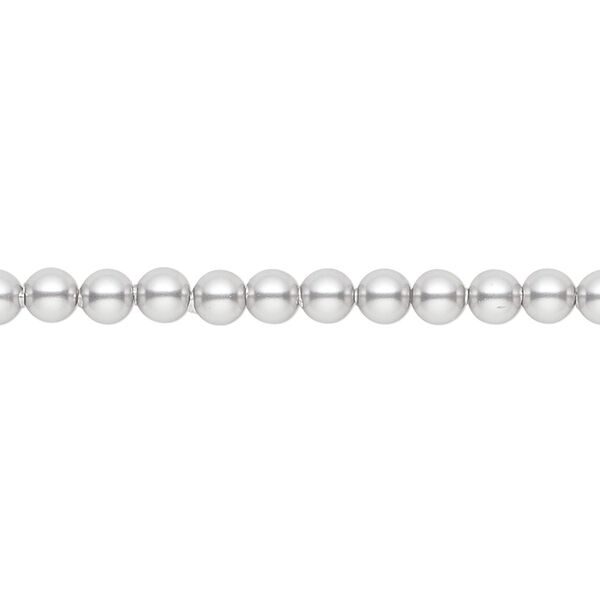 Pearl 500pk light grey, Crystal Passions&reg; 4mm round 5810 image number 0