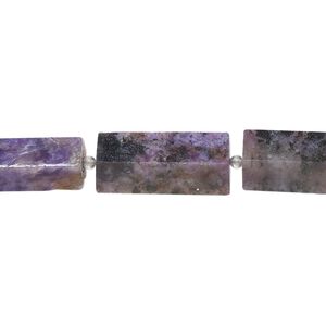 Charoite 1pkg10, 5-sided tube bead natural B grade, graduated