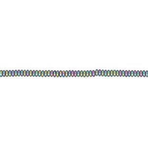 Hemalyke&trade; 1pkg1, electroplated rondelle bead 15.5-16 inch 2x1mm