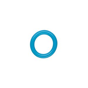 Component, Oh! Ring&trade;, silicone, light blue, 15mm round with 10mm hole. Sold per pkg of 100.