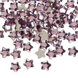 Flat back 360pk iris foil back, Swarovski&reg; 6mm star flower 2754