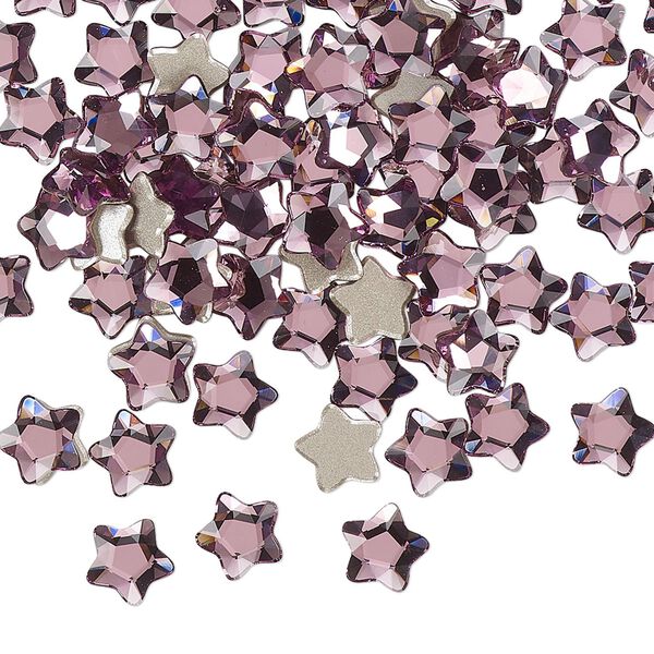 Flat back 360pk iris foil back, Swarovski&reg; 6mm star flower 2754 image number 0