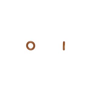 Component, Oh! Ring&trade;, silicone, chocolate brown, 5mm round with 2.5mm hole. Sold per pkg of 500.