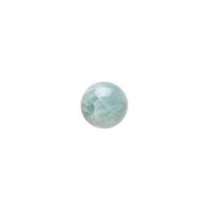 Aquamarine 1pkg1, hand-cut calibrated round cab 10mm