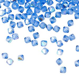 Bead 720pk sapphire glitter, Preciosa Czech crystal 4mm bicone