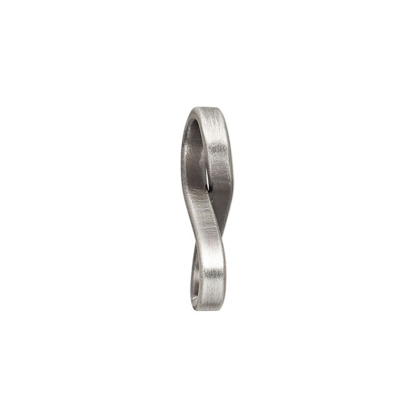 Bail, ice-pick pendant, antique silver-plated brass, 21x6mm with 11mm grip length. Sold individually. image number 1
