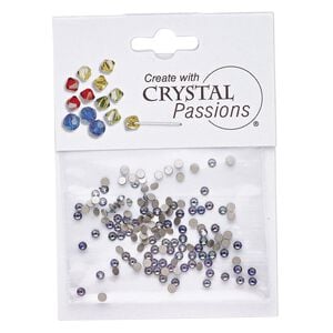 Flat back 144pk crystal paradise shine foil back, Crystal Passions&reg; 2.1-2.3mm rose round SS7 2058