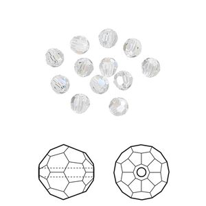 Bead 12pk crystal moonlight, Crystal Passions&reg; 4mm round 5000