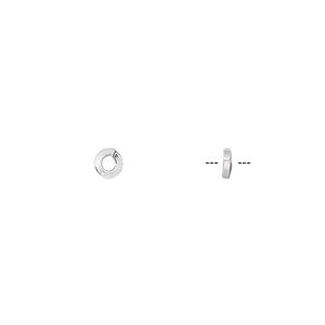Jump ring 1pkg20 sterling silver, 4mm round / square wire, 18 gauge / 1.9mm inside diameter