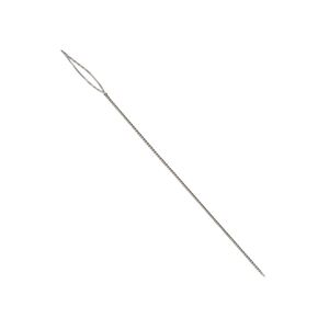 Needle, Beadalon&reg;, stainless steel, pkg/4, 2-1/2 inches, heavy, 0.51mm width, collapsible-eye twisted wire.
