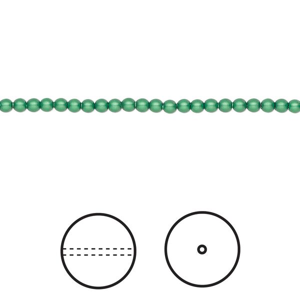 Pearl 1000pk eden green, Swarovski&reg; 2mm round 5810 image number 0