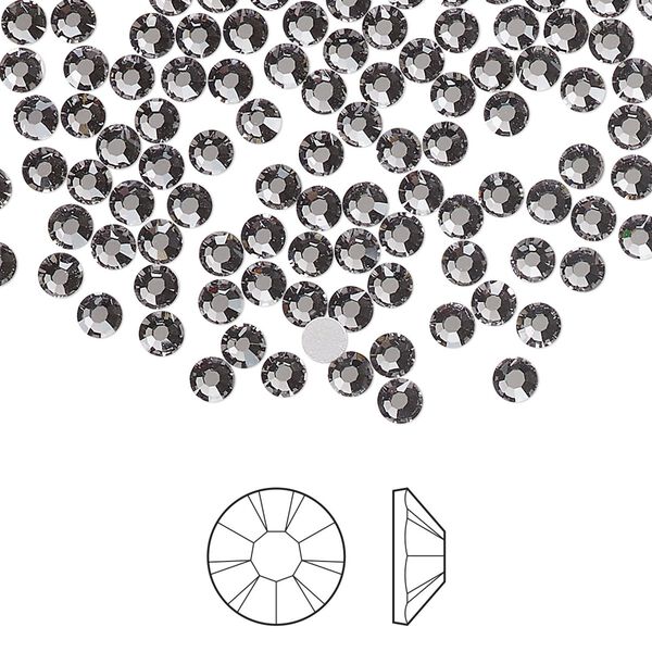 Flat back 1pkg1440, lilac ash foil back Preciosa MAXIMA Czech crystal rhinestone 3-3.2mm chaton rose round SS12 image number 0