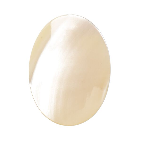 Cabochon, mother-of-pearl shell (natural), 30x22mm calibrated oval. Sold individually. image number 0