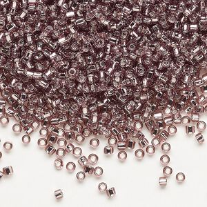 Seed bead, Dyna-Mites&trade;, glass, pkg/40g, #11 round, transparent silver-lined lilac, (70:SR 11/0 SR).