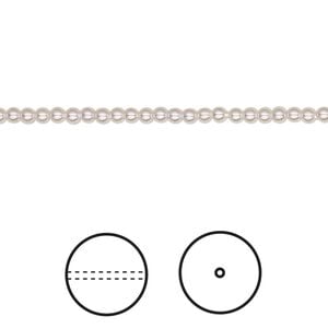 Pearl 1000pk white, Crystal Passions&reg; 2mm round 5810