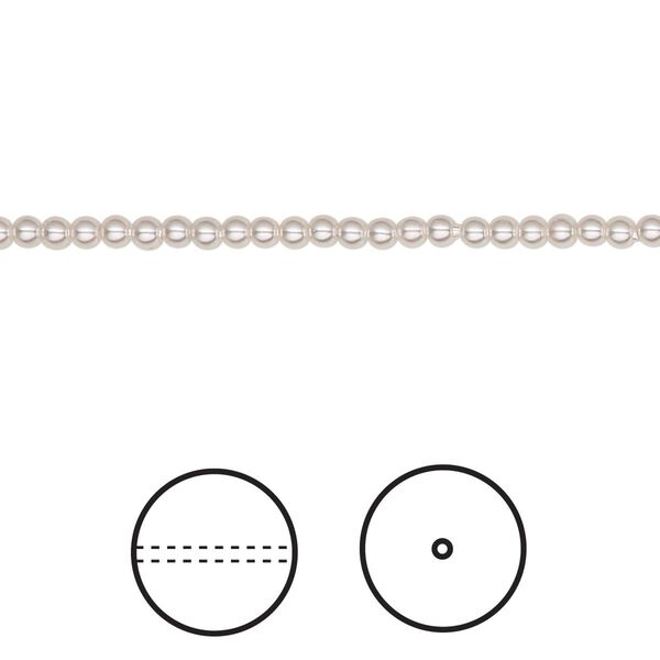 Pearl 1000pk white, Crystal Passions&reg; 2mm round 5810 image number 0