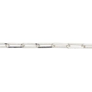 Chain 1pkg1 silver-plated paperclip, 3.3mm, brass 50 foot unfinished