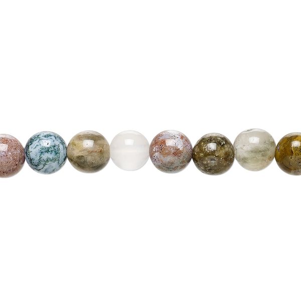 Ocean jasper 1pkg1, round bead natural 15.5-16 inch 6mm image number 0