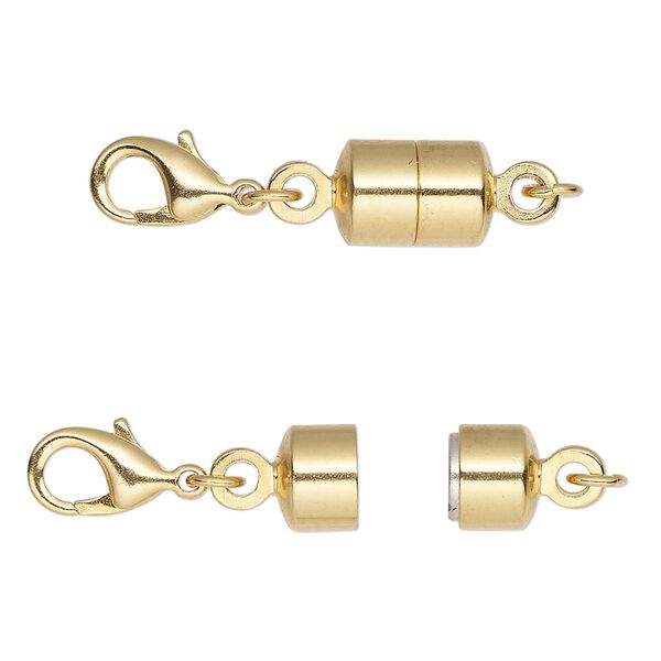 Clasp magnetic 1pkg1 converter gold-plated, 28x7mm, brass Magna Clasp&trade; 1-strand image number 0