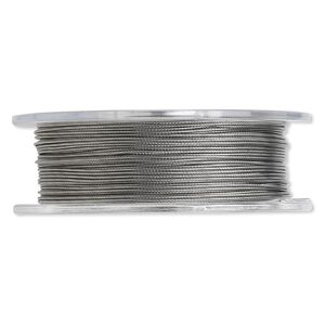 Beading wire, Tigertail&trade;, nylon-coated stainless steel, clear, 7 strand, 0.020-inch diameter. Sold per 30-foot spool.