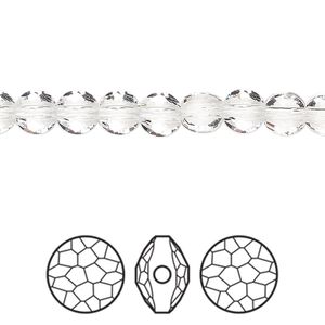Bead 288pk crystal, Swarovski&reg; 6mm puffed round 5034