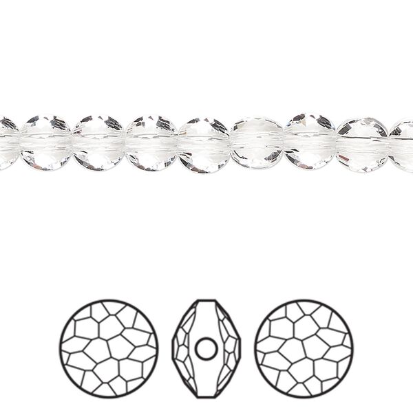 Bead 288pk crystal, Swarovski&reg; 6mm puffed round 5034 image number 0