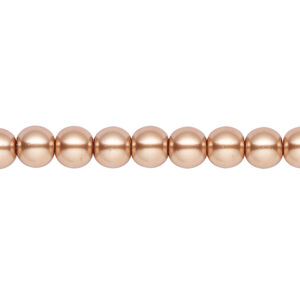 Pearl 1pk bright gold, Celestial Crystal&reg; 6mm round 15.5-16 inch