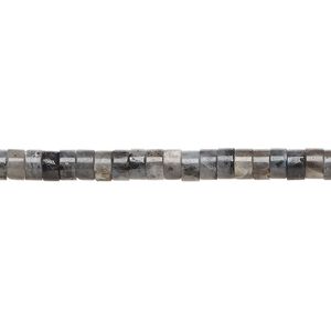 Black labradorite 1pkg1, heishi bead natural 15.5-16 inch 4x1.5mm-4x2.5mm