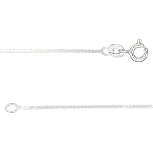 Chain 1pkg1 sterling silver serpentine, 1mm / mixed clasp, Gossamer&trade; 20 inch