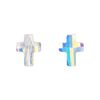 Bead 2pk crystal AB, Celestial Crystal&reg; 14x11mm cross image number 0