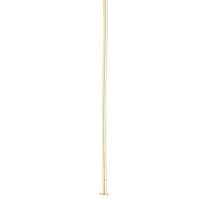 Head pin 1pkg500 gold-plated, 3 inch, 21 gauge brass