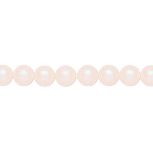 Pearl 50pk pearlescent white, Crystal Passions&reg; 6mm round 5810