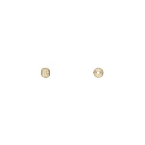 Bead 1pkg4 14Kt gold-filled, 3mm stardust round
