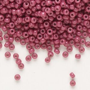 Seed bead, Miyuki, glass, pkg/50g, #8 rocaille, Duracoat&reg; opaque outside dyed pansy, (RR-4468).