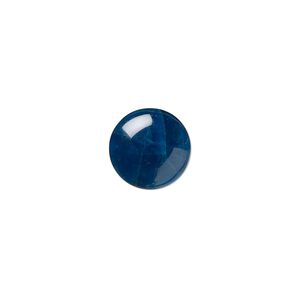 Blue apatite 1pkg1, calibrated round cab natural 12mm