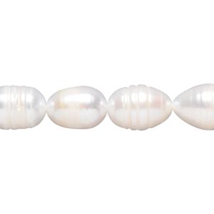 Pearl 1pkg1 freshwater, rice white, 14 inches 8-11mm cultured
