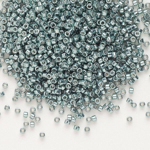 Seed bead, Delica&reg; 1pkg250g glass, #11 round, opaque galvanized peacock / outside dyed (DB-0432) image number 0