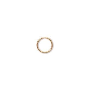 Jump ring 1pkg1000 gold-plated, 8mm round, 20 gauge / 6.4mm inside diameter / brass