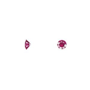 Ruby 1pkg1, hand-cut faceted round gem 4.5mm