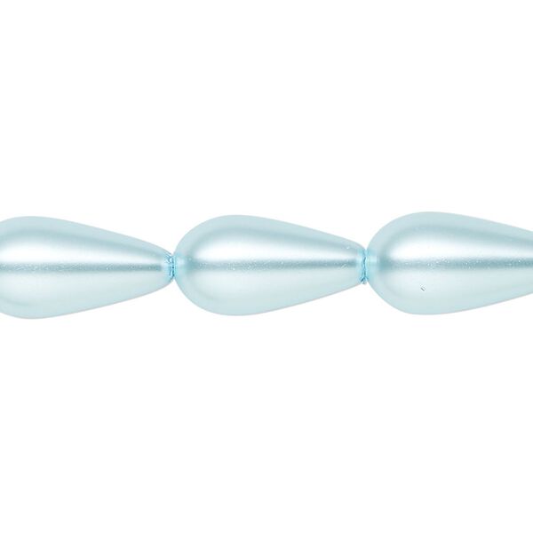Pearl 1pk light blue, Celestial Crystal&reg; 15x8mm teardrop 15.5-16 inch image number 0