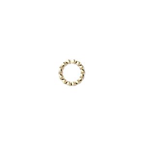 Jump ring 1pkg100 gold-plated, 8mm twisted round, 16 gauge / 5.8mm inside diameter / brass