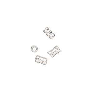Crimp 1pkg8 sterling silver, 5.5x3mm round tube / 1.7mm inside diameter