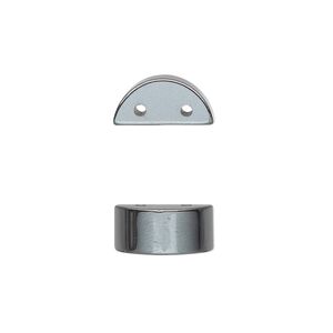 Hemalyke&trade; 1pkg10, 2-hole flat half round spacer bead 13x6mm