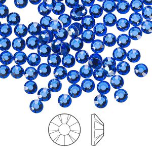 Flat back 144pk sapphire foil back, Preciosa MAXIMA Czech crystal rhinestone 3.8-4mm chaton rose round SS16