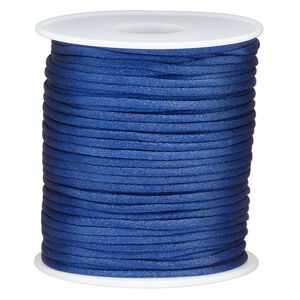 Cord 1pkg1, Satinweave&trade;, satin, royal blue, 2mm tighter weave. 200-foot spool.