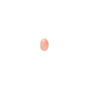 Cabochon, bamboo coral (dyed), pink, 6x4mm calibrated oval, Mohs hardness 3-1/2 to 4. Sold per pkg of 6.